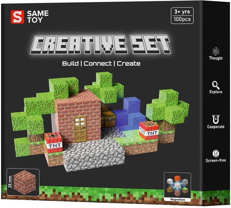 Магнітний конструктор Same Toy Creative Set Vault 100 ел. (MCRAFT-4646-SM)